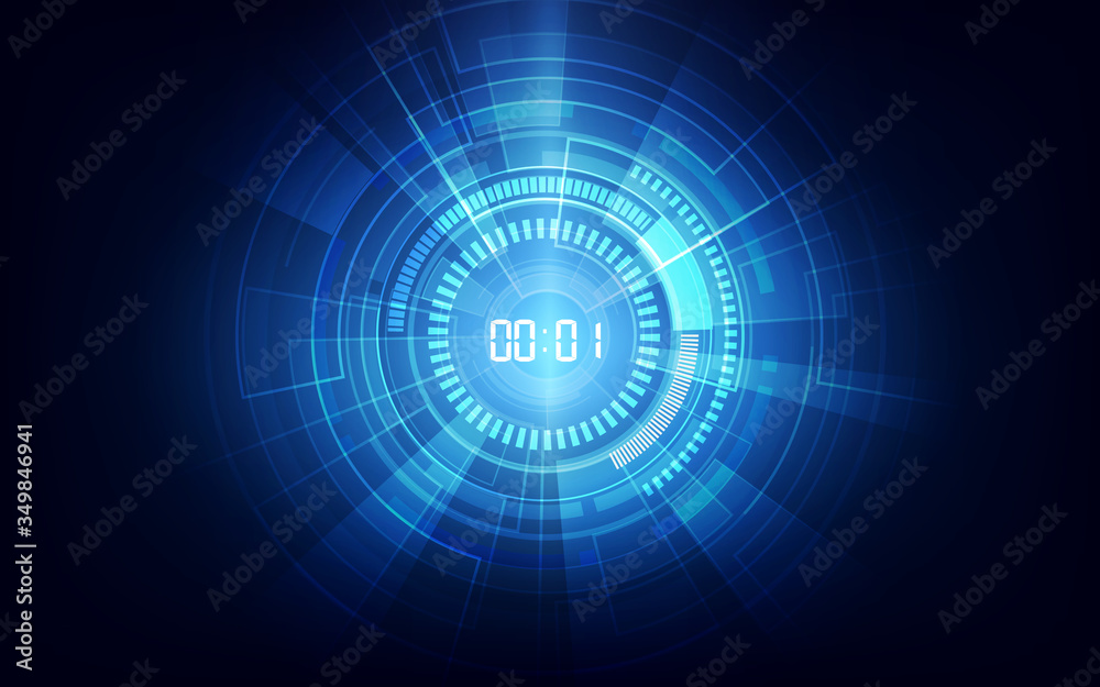 Abstract Futuristic Technology Background with Digital number timer concept and countdown, vector transparent Abstract Futuristic Technology Background with Digital number timer concept and countdown, vector transparent