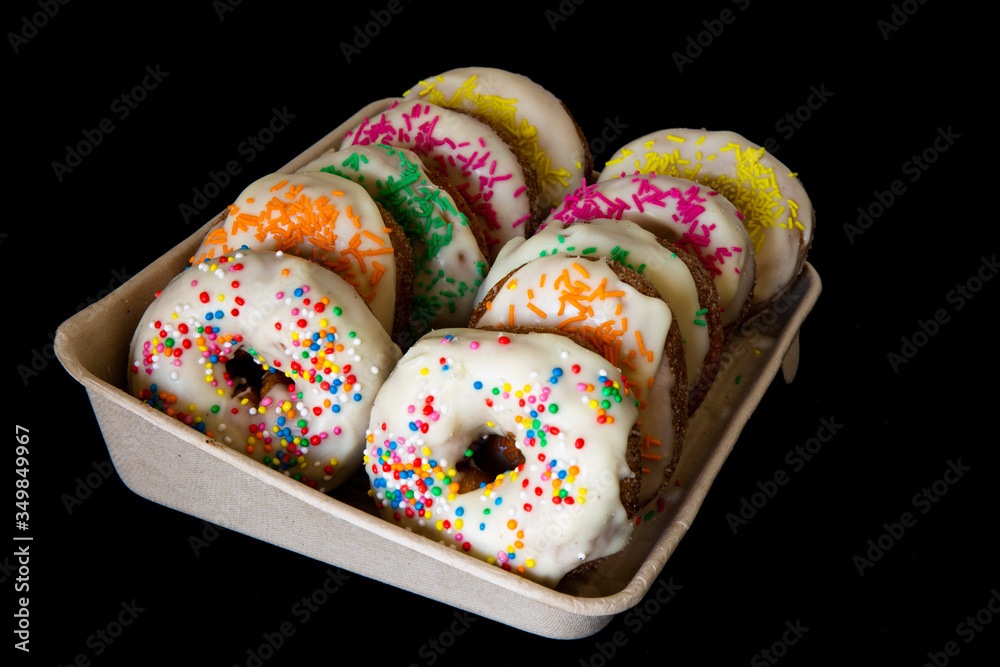 Homemade donuts with sugar and cinnamon Homemade donuts with sugar and cinnamon