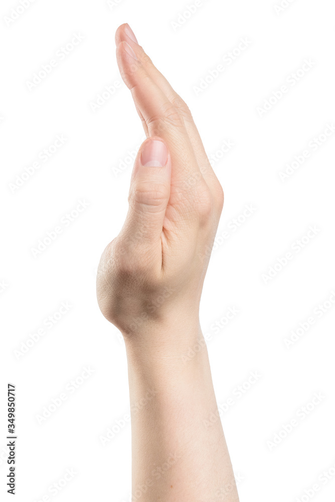 Male hand sign, isolated with clipping path on white background Male hand sign, isolated with clipping path on white background