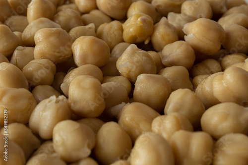 cooked Chickpeas isolated on background  legume  health food