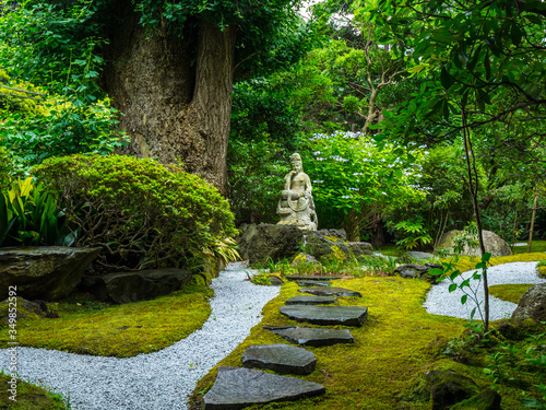 Photography Beautiful little Japanese garden in Kamakura - TOKYO / JAPAN - JUNE 17, 2018