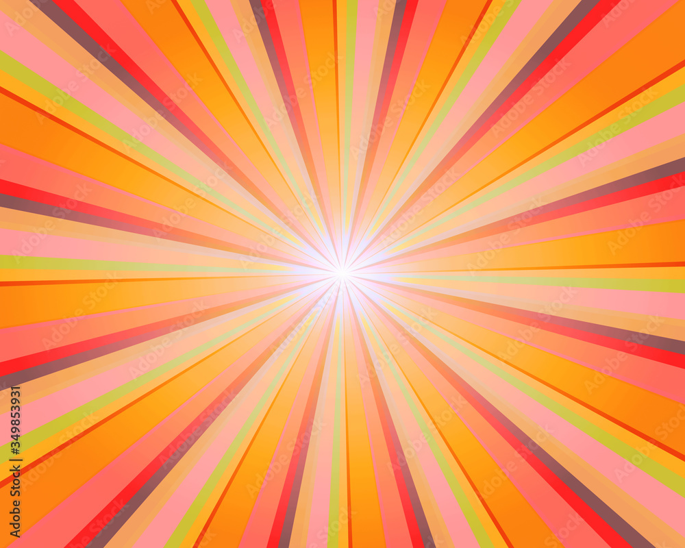 Illustration of Multicolored Sunburst Pattern Background Illustration of Multicolored Sunburst Pattern Background