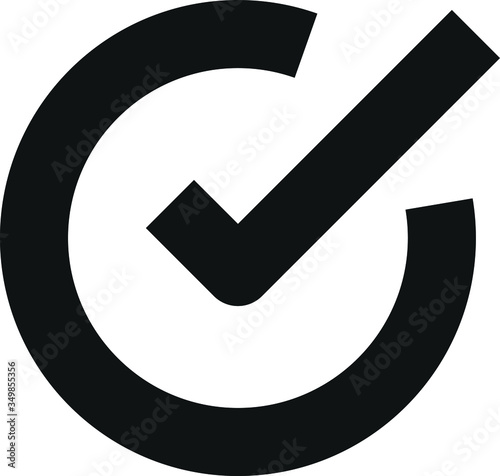 Check mark mark icon vector isolate