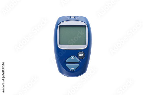 Glucometer isolate on white background. Blood glucose meter. Diabetes.