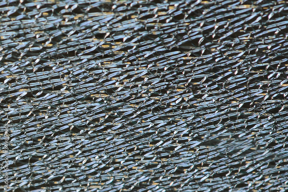 cracked glass pattern. texture closeup. Natural sunlight