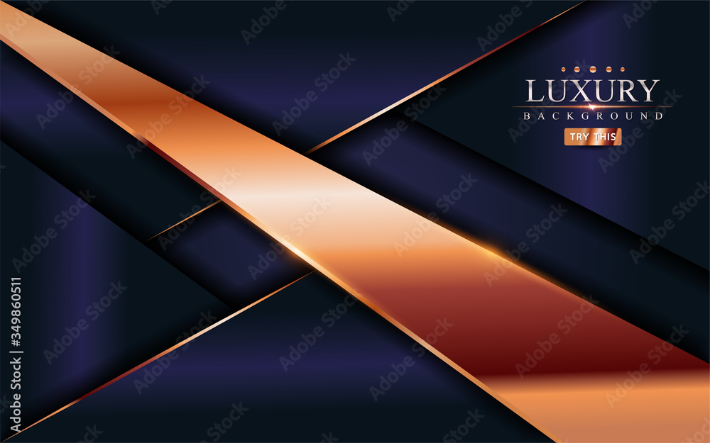 Luxury blue and golden lines background design.