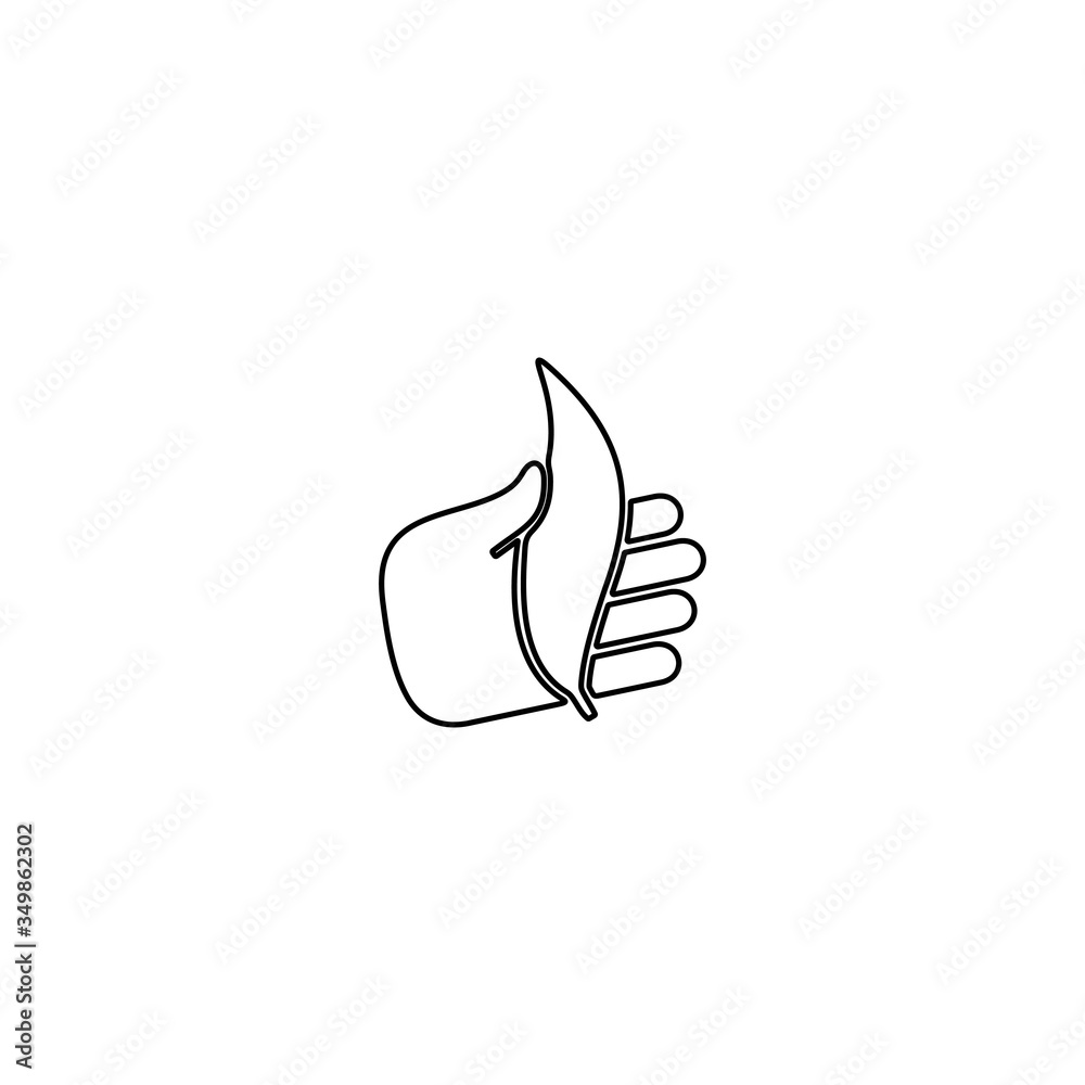 Fototapeta premium Green leaf icon. Eco friendly symbol. Environment and global warming concept.