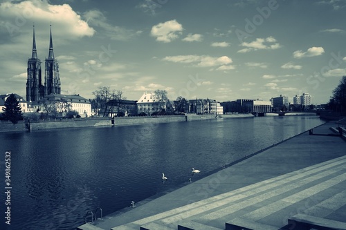 Plakat w ramie Wrocław bulwar odra