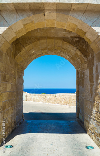 Porta del Soccorso in La Valletta Malta during the day