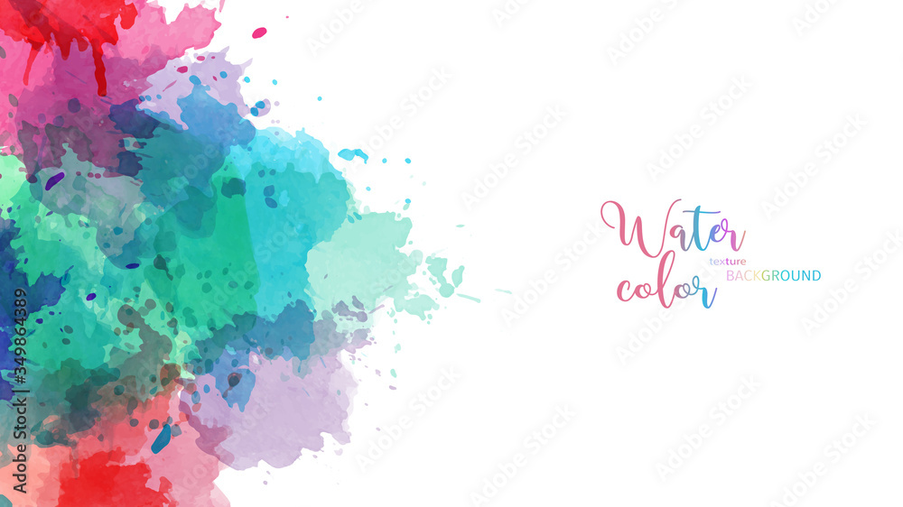 Pastel color splash abstract watercolor background