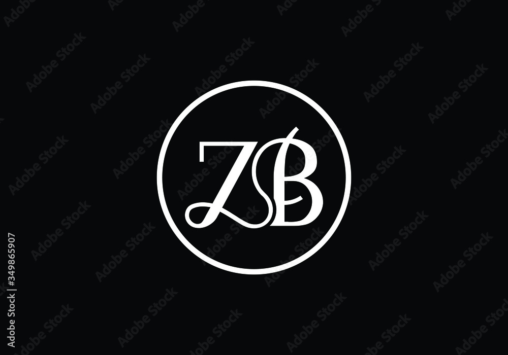 Initial Monogram Letter Z B Logo Design Vector Template. Graphic Alphabet Symbol for Corporate Business Identity Initial Monogram Letter Z B Logo Design Vector Template. Graphic Alphabet Symbol for Corporate Business Identity