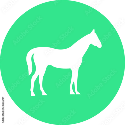 Horse silhouette vector icon