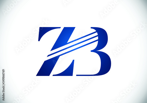 Free Download Initial Monogram Letter Z B Logo Design Vector Template. Graphic Alphabet Symbol for Corporate Business Identity - GFXLoad