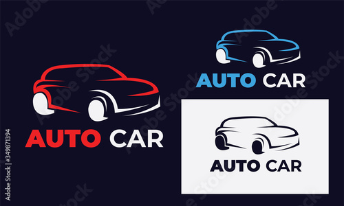 car logo can also for mechanic, car wash , service , car repair with style modern and given full color and black and white very suitable for business , vector eps 10