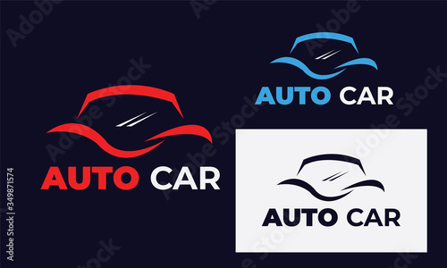 car logo can also for mechanic, car wash , service , car repair with style modern and given full color and black and white very suitable for business , vector eps 10