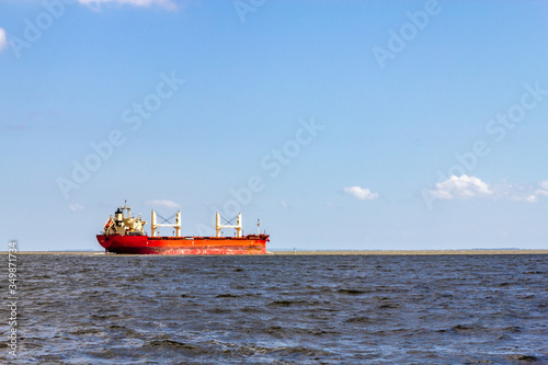 Ship navigating in Guaiba lake