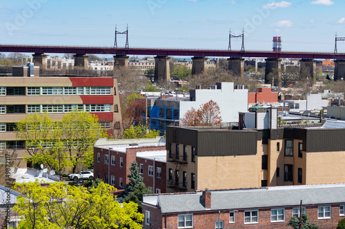 Photography Astoria Queens New York Neighborhood Skyline with Residential Buildings and the