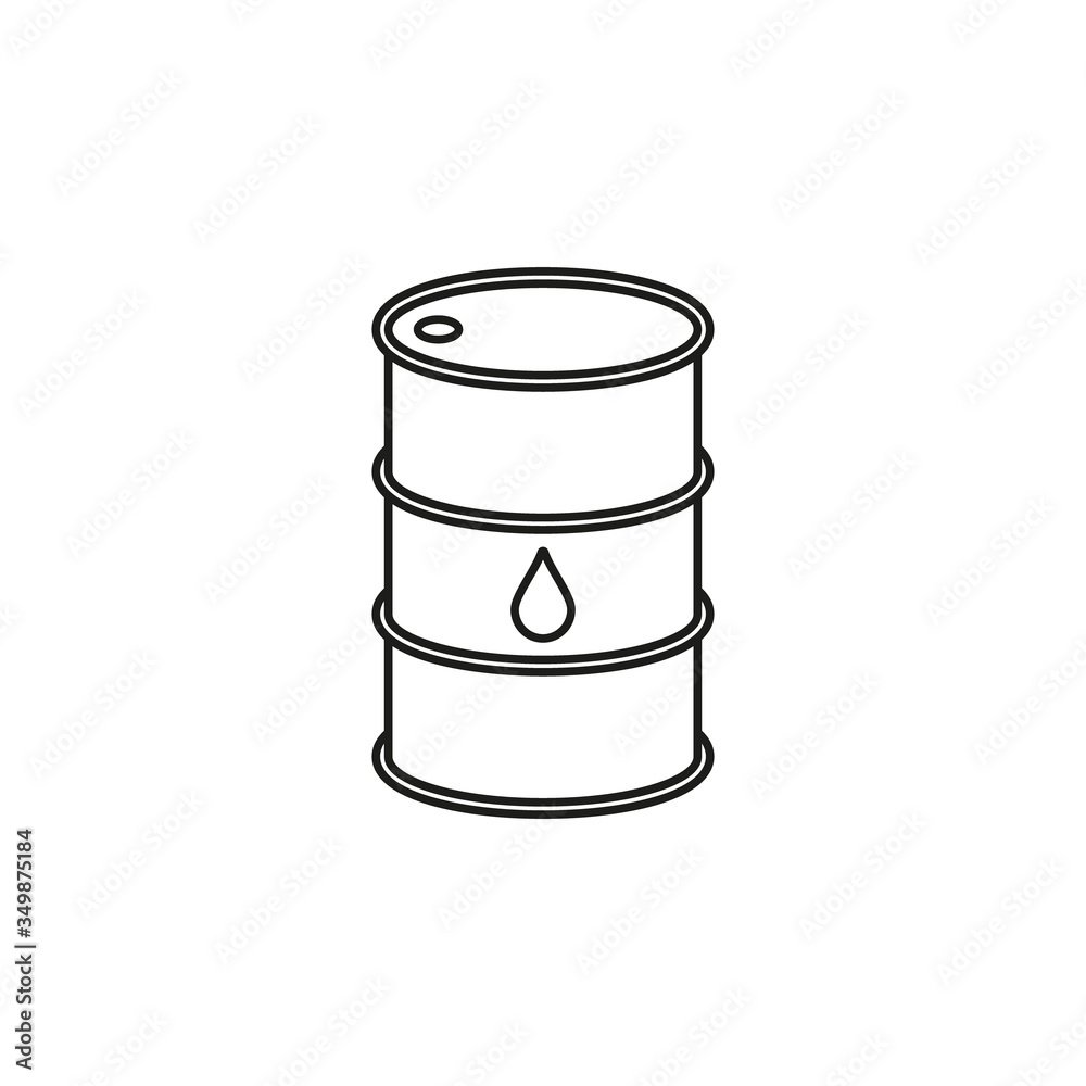 Barrel of oil. Vector illustration. Line style. Barrel of oil. Vector illustration. Line style.
