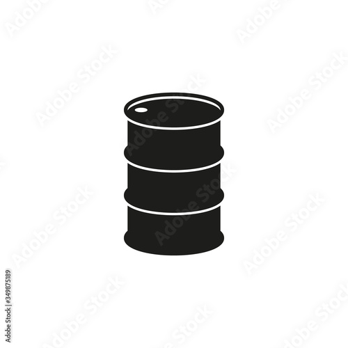 Barrel icon. Black silhouette. Vector illustration. Flat design.