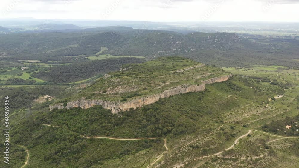 Aerial shot of a beautiful cliff, equiped for climbing Aerial shot of a beautiful cliff, equiped for climbing
