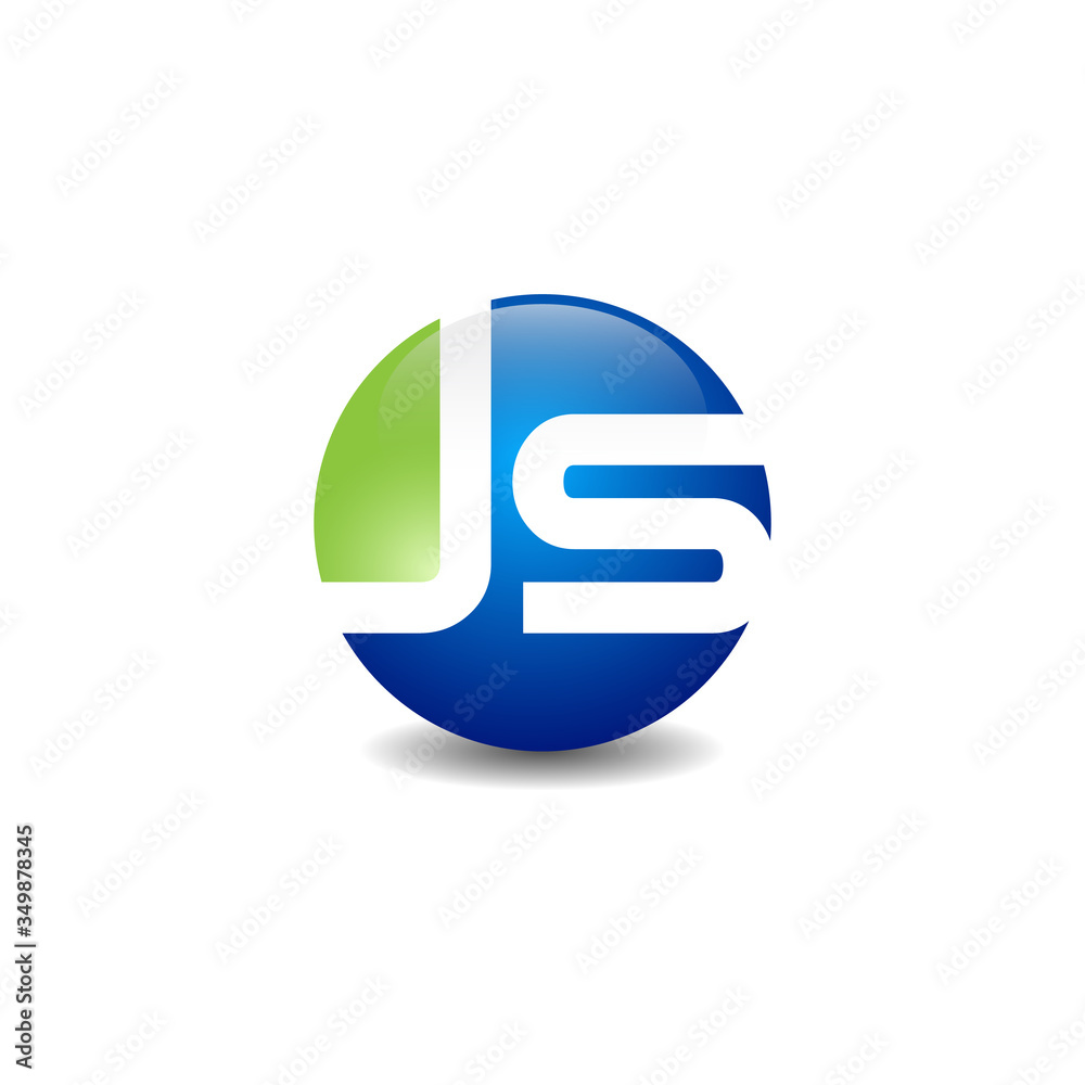 Circle letter JS logo design Circle letter JS logo design