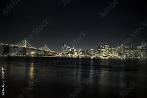 San Francisco lights cityscape at night