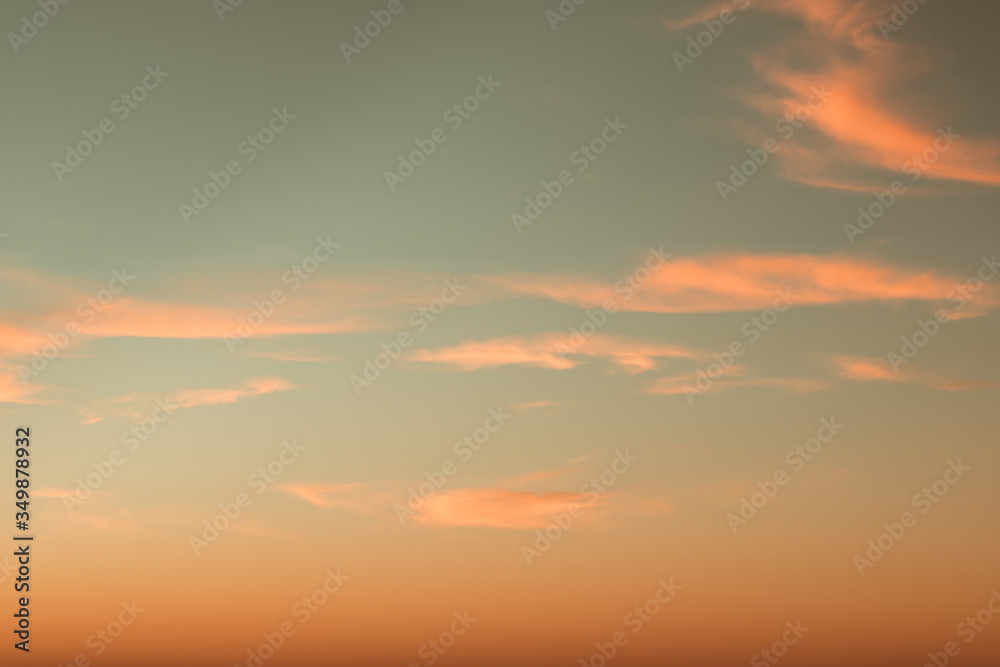 Sky with amazing color background