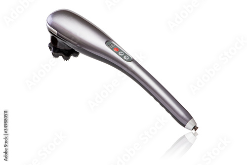 Multi-function electric body massager isolated on white background.