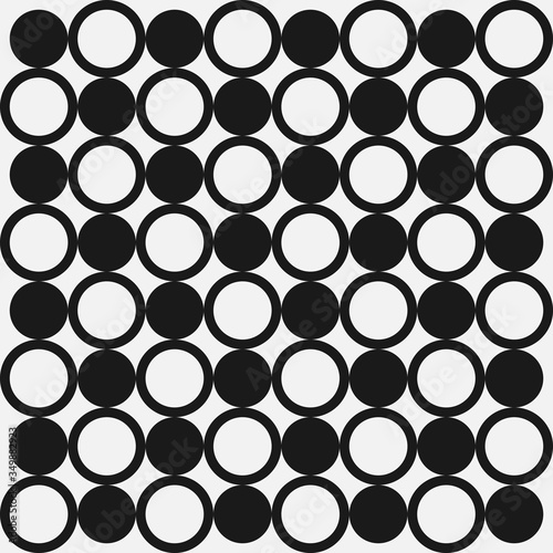 Monochrome seamless pattern. Optical illusion.