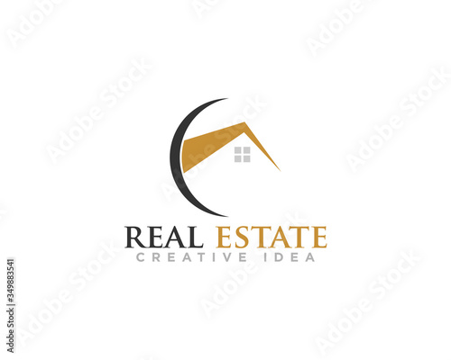 Real Estate Logo Icon Design Vector