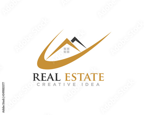 Real Estate Logo Icon Design Vector