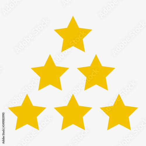 Vector illustration quality stars rating stars flat icon for apps and website.