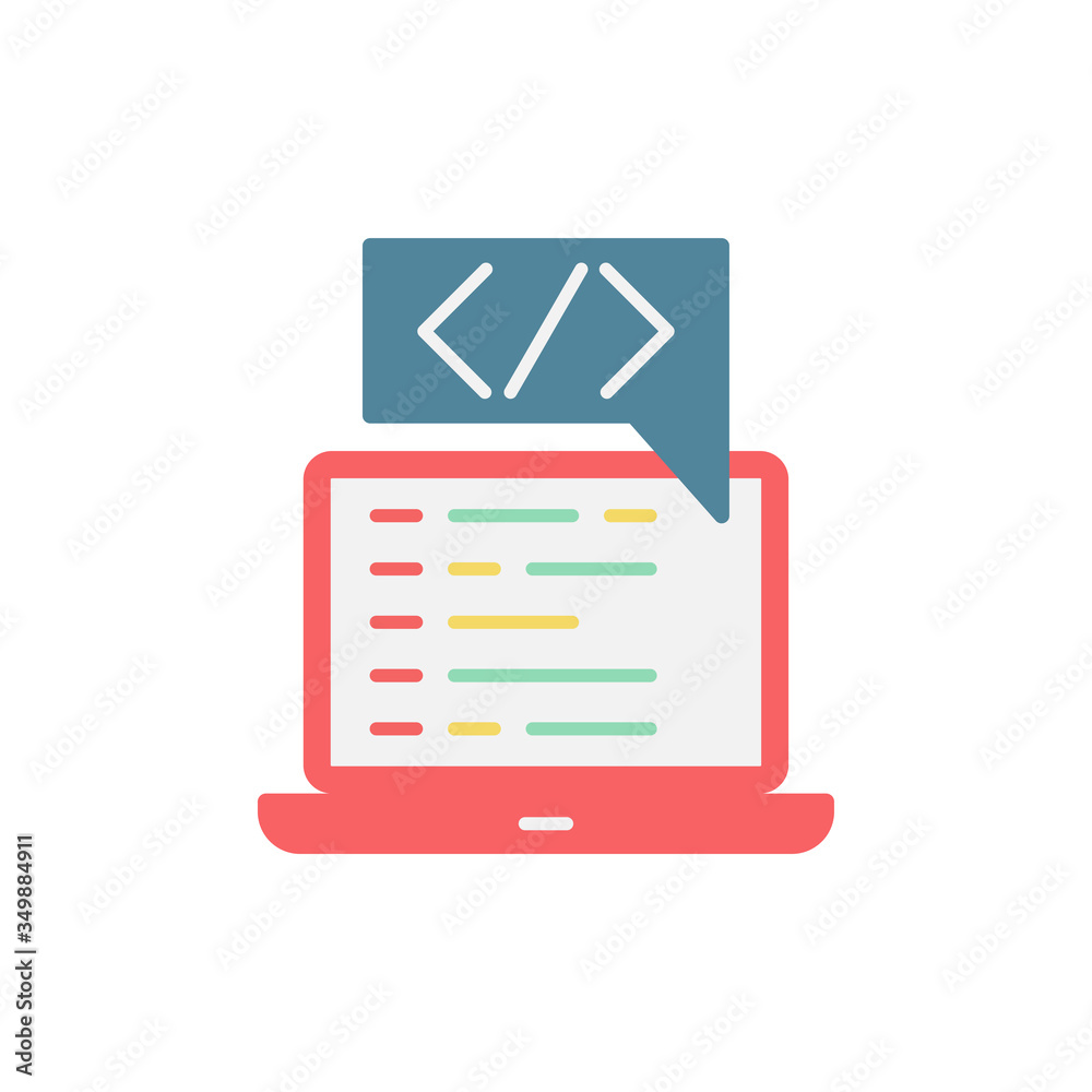 Custom coding symbol Programming vector icon isolated on white background Custom coding symbol Programming vector icon isolated on white background