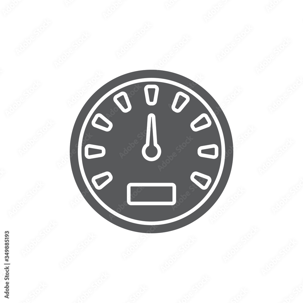 Dashboard gauge vector icon symbol isolated on white background Dashboard gauge vector icon symbol isolated on white background