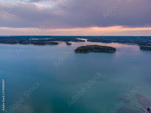 Sea view from above. Sunset at sea. Sea landscape. © Anders