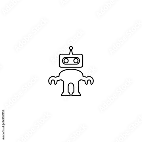 Chatbot icon in trendy line style. Artificial intelligence sign.