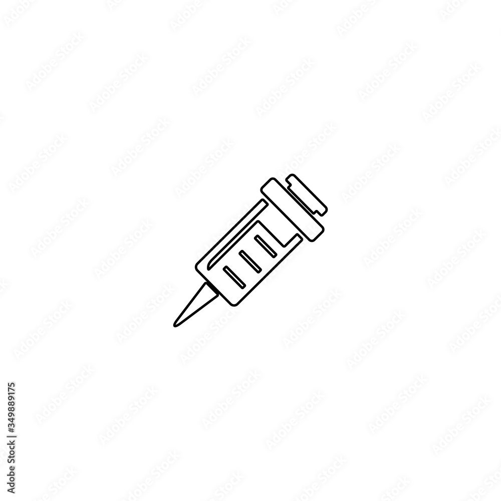 Vaccination icon. Injection syringe and antibiotic symbol. Treatment sign. Healthcare, medical concept. Vaccination icon. Injection syringe and antibiotic symbol. Treatment sign. Healthcare, medical concept.