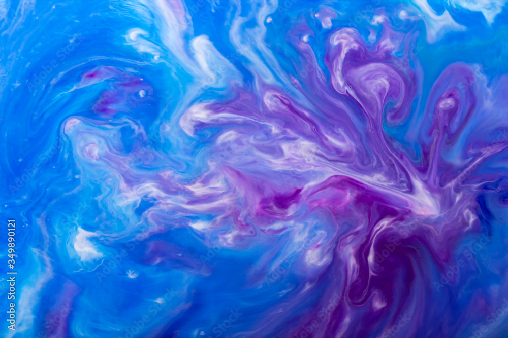 Fototapeta premium Abstract chaos ink in bright paint background.