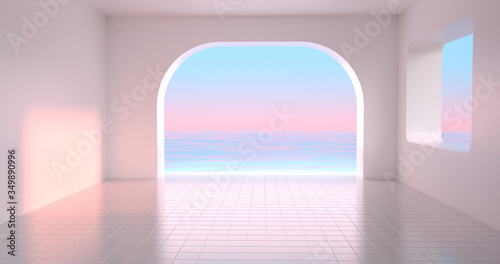 3d render image of abstract colorful geometric shape background.3d rendering.