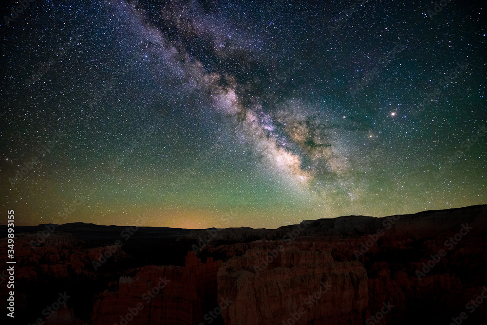 Center of the milky way in dark skies of Bryce canyon