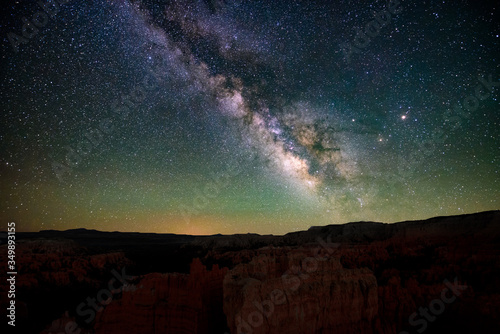 Fotografia Center of the milky way in dark skies of Bryce canyon