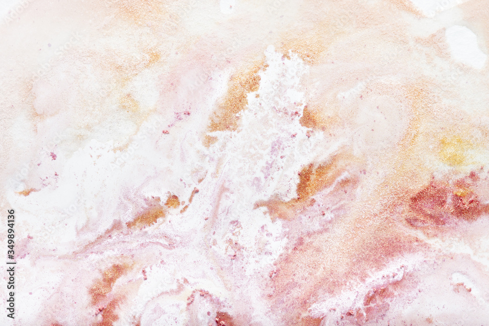 Fototapeta premium Abstract painting background. Marble texture with the addition of gold powder