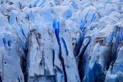 Close up View to the Grey Glacier, the Southern Patagonian Ice Field, near the Cordillera del Paine, Chile