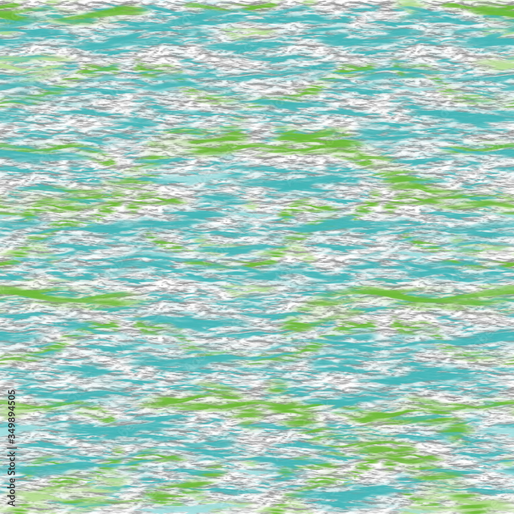 Seamless pattern with waves, hand drawn illustration