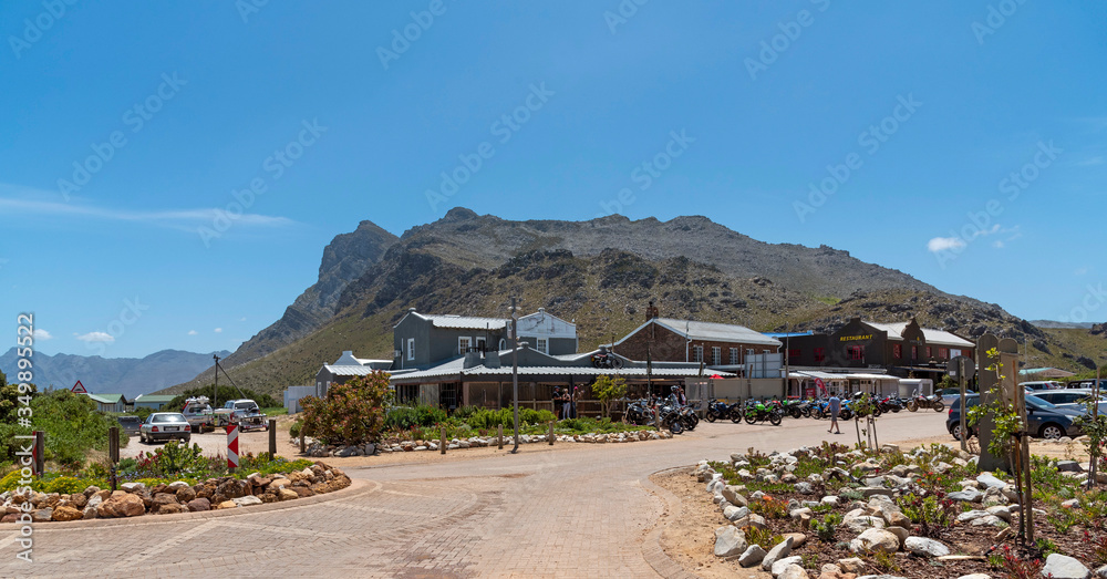 Rooiels, Western Cape, South Africa. 2019. Rooiels a small scenic coastal hamlet in the Overberg and on the garden route, Western Cape, South Africa. Overlooked by the Hottentots-Holland mountains.