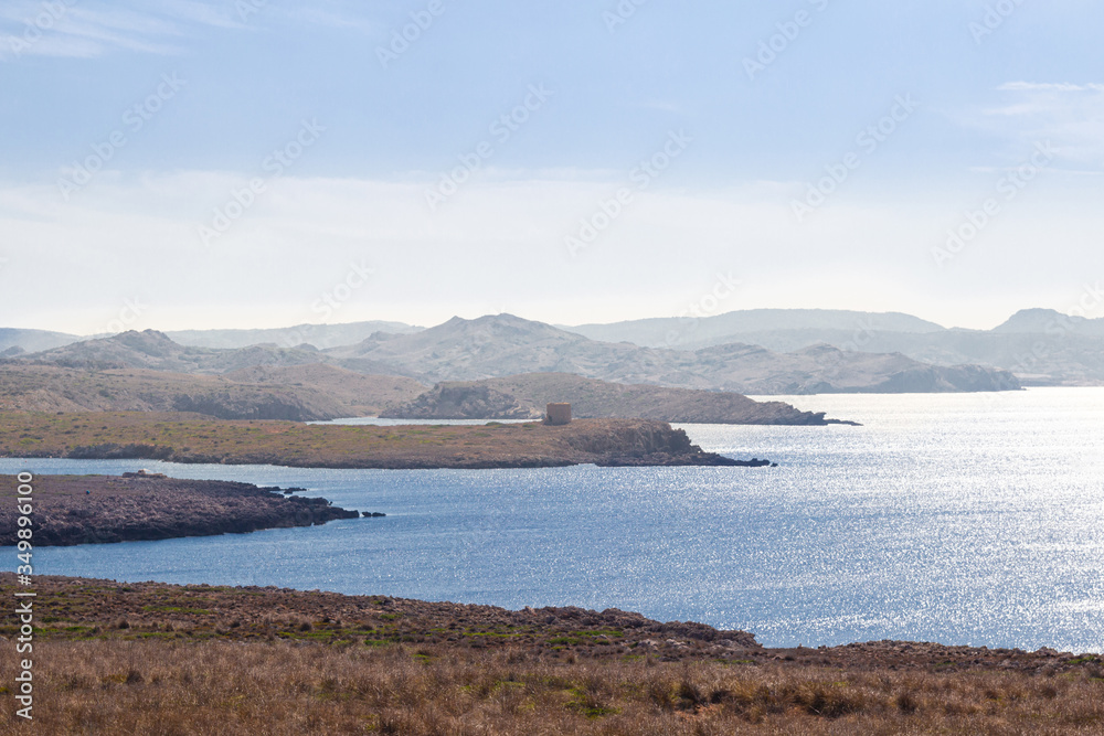 beautiful landscape of the north coast of the island of menorca. (balearic islands, spain)