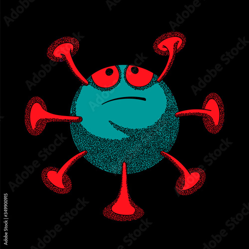 COVID-19 virus. Illustrations of the COVID-19 coronavirus concept.