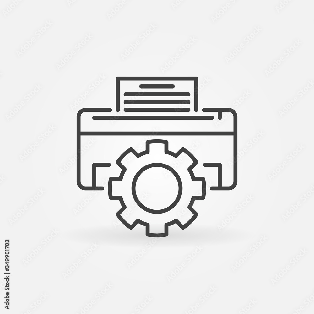 Printer Repair vector concept icon or sign in outline style Printer Repair vector concept icon or sign in outline style