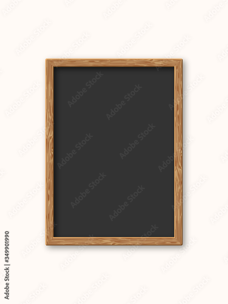 Realistic wood picture frame isolated on white background. Frame for your presentations. Realistic wood picture frame isolated on white background. Frame for your presentations.