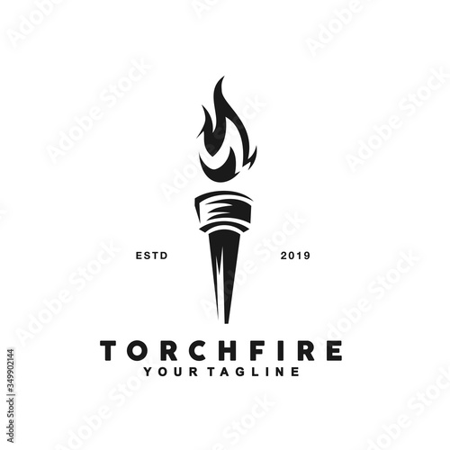 Torch Logo Design Template idea